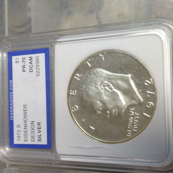 Eisenhower UNCIRCULATED silver PR 70 (4) Dollar Coins 1971s, 1972s, 1973s, 1974s - Picture 4 of 17